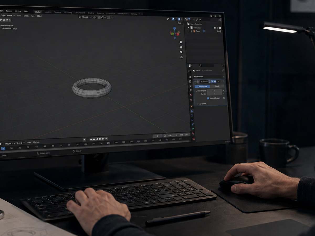 3DCGソフトで形状を設計する